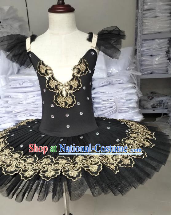 Children Professional Ballet Skirt Girls Little Swan Performance Dance Costume Female Gauze Skirt TUTU Tutu Skirt