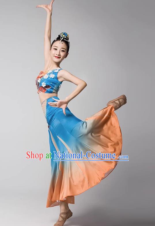 Dai Nationality Dance Art Examination Clothing Gradient Mermaid Skirt Ethnic Minority Dance Performance Clothing