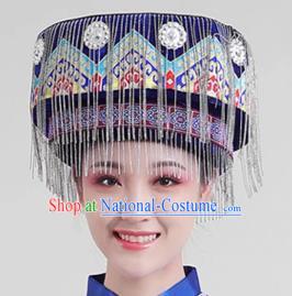 Ethnic Minority Hat Miao Tujia Zhuang Headdress Female Performance Stage Jewelry Yi Naxi