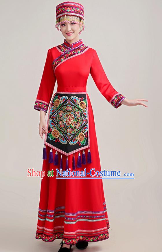 Dong Costume Female Minority Costume Adult Autumn And Winter Long Embroidery Stage Performance Costume Show