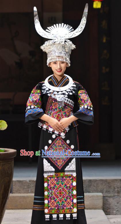 Guizhou Miao Costume Female Minority Costume Adult Xiangxi Miao Village Embroidery Stage Performance