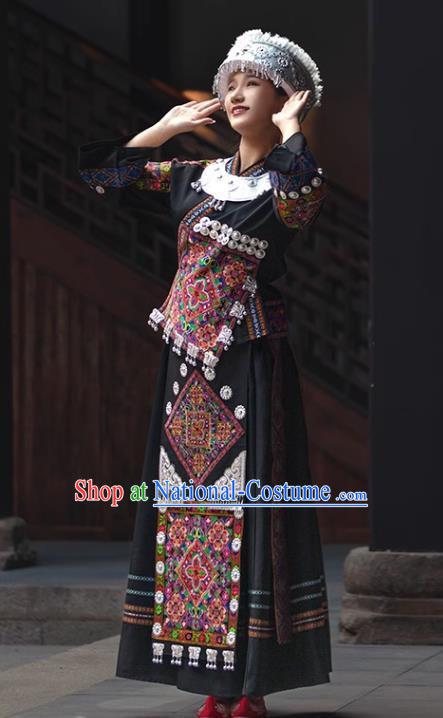 Guizhou Miao Costume Female Minority Costume Adult Xiangxi Miao Village Embroidery Stage Performance