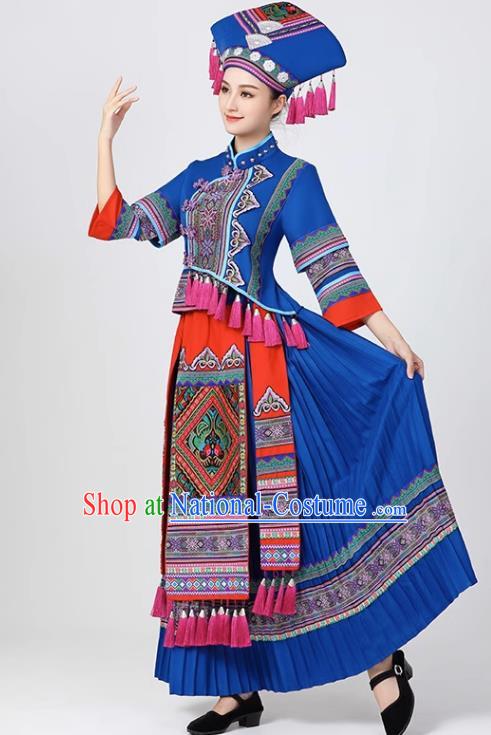 Zhuang Traditional Costumes Guangxi 56 Ethnic Minority Costumes Female Miao Tujia Hani Li Nationality Costumes