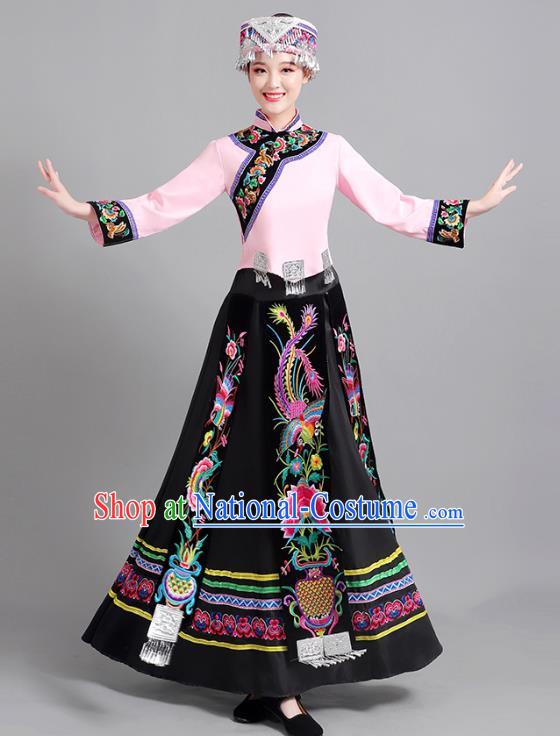 56 Ethnic Minority Costumes Female Miao Yao Yao Yi Yi Embroidery Adult Tujia Costume Performance Dance Performance