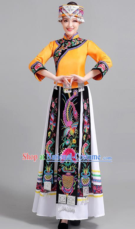 56 Ethnic Minority Costumes Female Miao Yao Yao Yi Yi Embroidery Adult Tujia Costume Performance Dance Performance