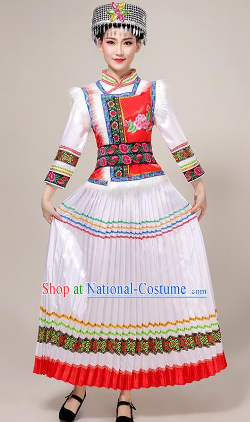 Ethnic Minority Costume Lisu Dance Performance Costume Adult Female Yunnan Performance Costume Suit Skirt