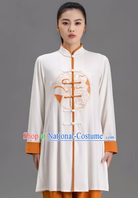 Tai Chi Clothing Fashion Design Performance Clothing Contrast Color Matching Suit Chinese Style Long Section