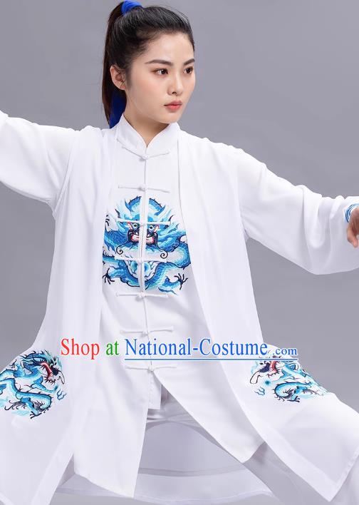 Tai Chi Suit Exquisite Embroidery Dragon Performance Competition Practice Qigong Men And Women The Same Style