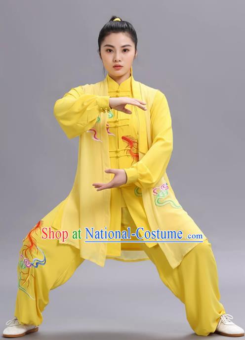 Tai Chi Three Piece Suit Caifeng Spring And Summer Performance Clothing Qigong Practice Middle Aged And Elderly Tai Chi Competition Clothing Female