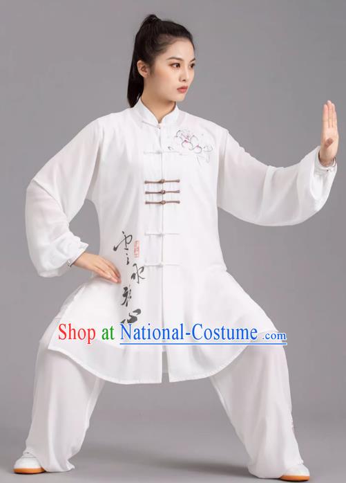 Tai Chi Clothes Competition Practice Loose Silk Hemp Elegant Martial Arts Morning Exercise Men And Women