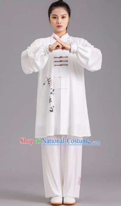 Tai Chi Clothes Competition Practice Loose Silk Hemp Elegant Martial Arts Morning Exercise Men And Women