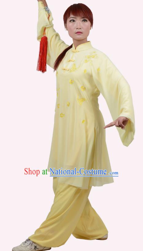 Tai Chi Clothing Women Summer Embroidery Practice Clothing Performance Competition Clothing Practice Martial Arts Martial Arts Clothing
