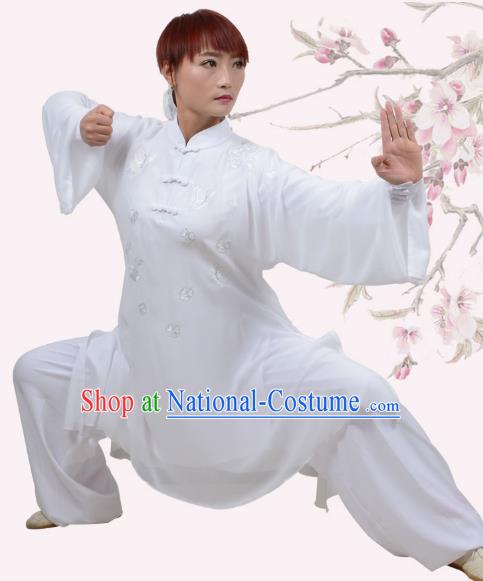 Tai Chi Clothing Women Summer Embroidery Practice Clothing Performance Competition Clothing Practice Martial Arts Martial Arts Clothing