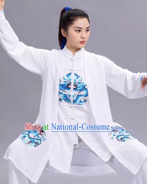 Tai Chi Suit Exquisite Embroidery Dragon Performance Competition Practice Qigong Men And Women The Same Style