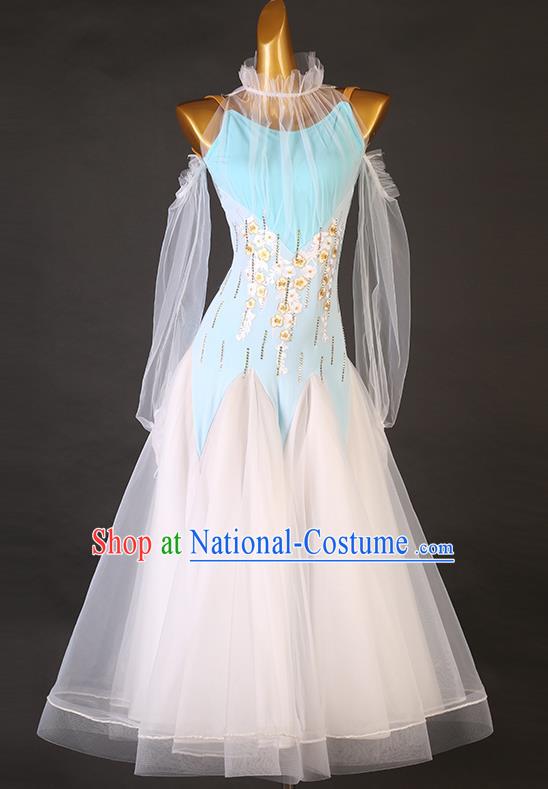 Modern Dance Skirt Dress High End Performance Competition Clothing Waltz National Standard Dance Big Swing Skirt