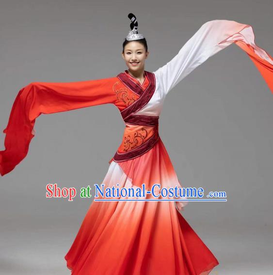 Niannujiao Red Classical Water Sleeve Dance Costume Hangzhou Physical Stage Party Female Performance Costume