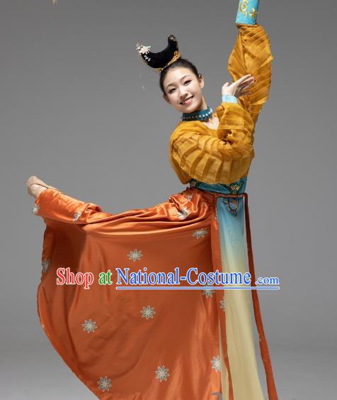 Chinese Classical Dance Han Tang Dance Lantern Dance Performance Group Dance Dress