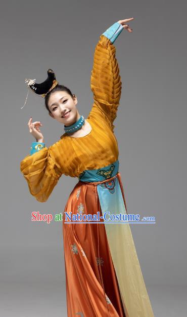 Chinese Classical Dance Han Tang Dance Lantern Dance Performance Group Dance Dress