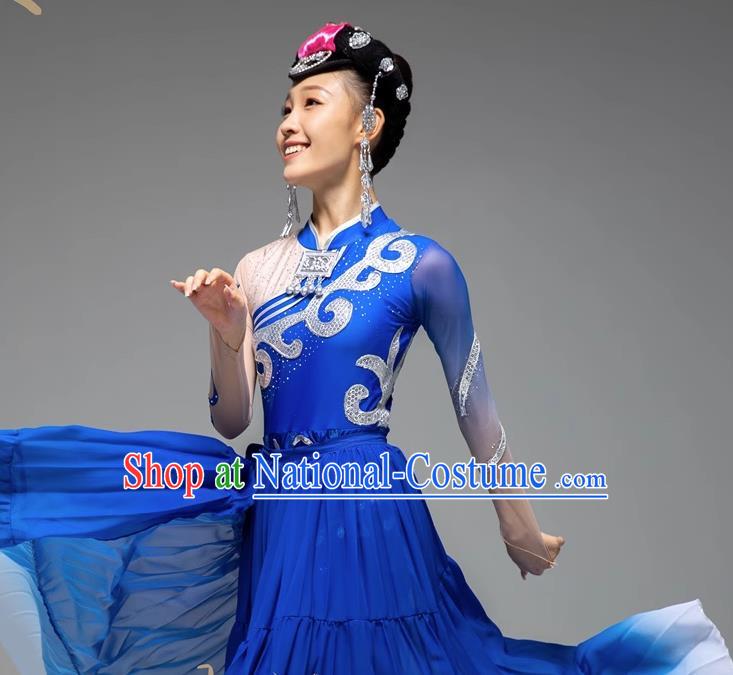 Minority Yi Ethnic Group Dance Costumes Oversized Skirt Performance Costumes For Adults