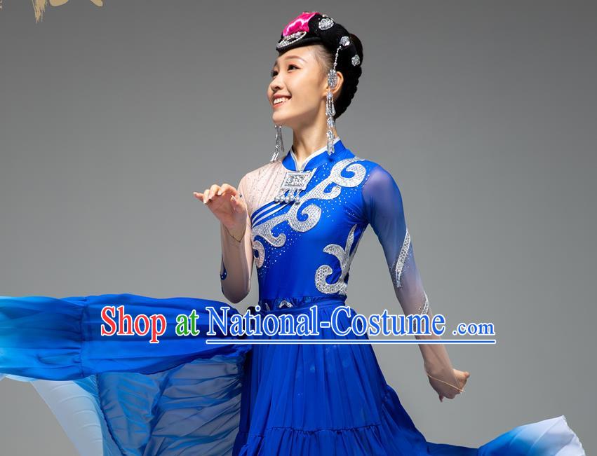 Minority Yi Ethnic Group Dance Costumes Oversized Skirt Performance Costumes For Adults