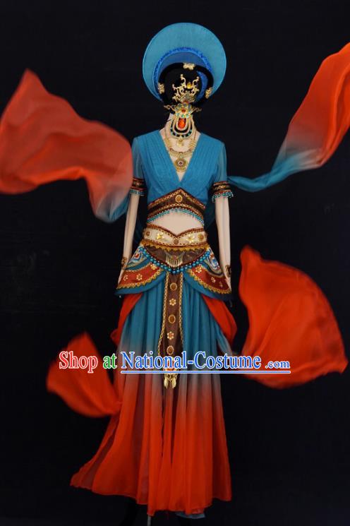 Western Lantern Dance Exotic Indian Dance Dunhuang Dance Five Star Out Of The Oriental Silk Road Flying Apsaras Costumes