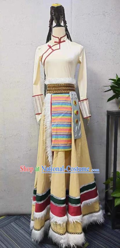 National Costume Tibetan Dance Performance Costume Ethnic Minority Costume Female Art Test Practice Tibetan Costume