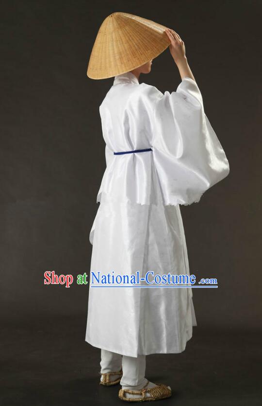 Korean Ancient Prince Costume Traditional Male Clothing Groom Fashion White Hanbok