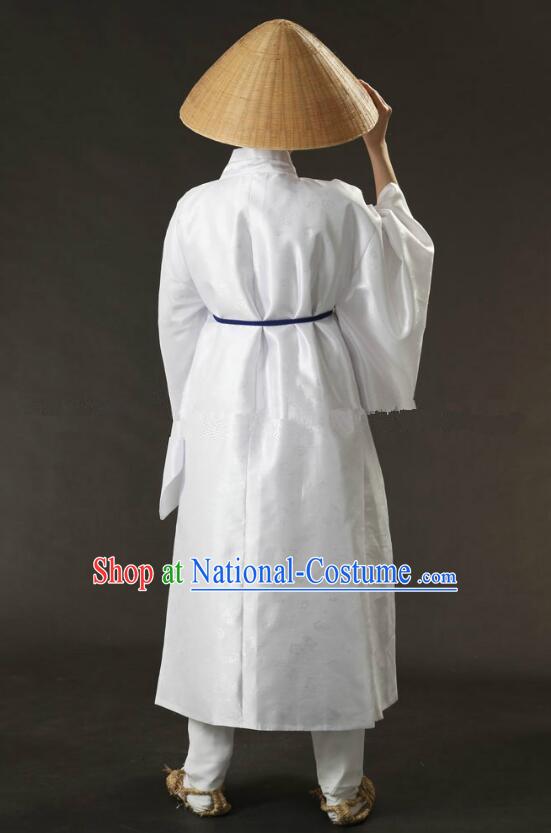 Korean Ancient Prince Costume Traditional Male Clothing Groom Fashion White Hanbok