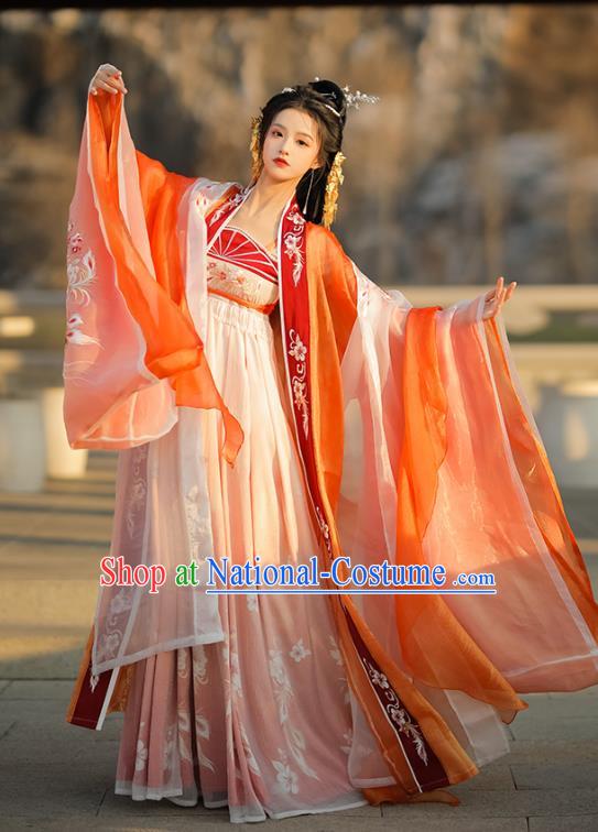 China Tang Dynasty Princess Clothing Traditional Female Costumes Ancient Court Woman Hanfu Dresses