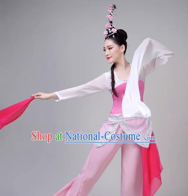 Classical Dance Costume Female Elegant Water Sleeve Performance Costume National Group Dance Taoli Cup Stage Taoyao Performance Costume