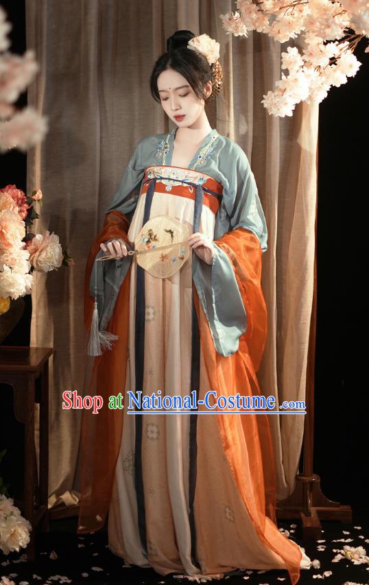 Chinese Ancient Princess Dress Costumes Woman Ruqun Traditional Hanfu Tang Dynasty Palace Lady Clothing