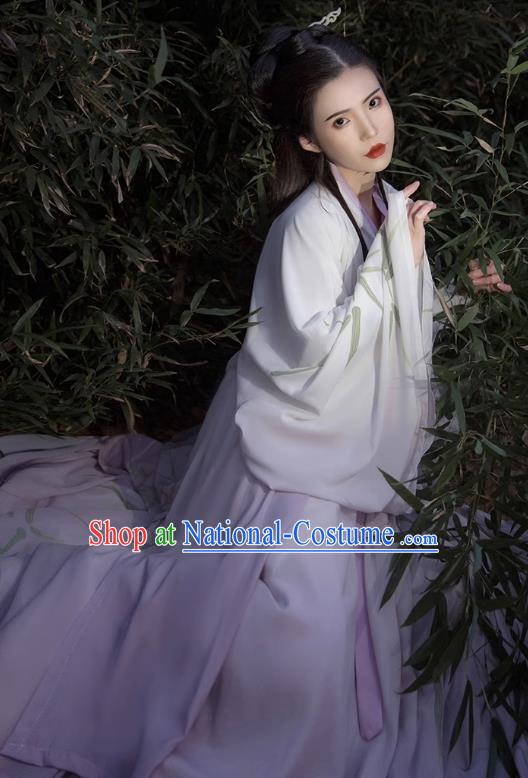 Chinese Traditional Hanfu Dress Ancient Fairy Clothing Jin Dynasty Princess Garment Costumes