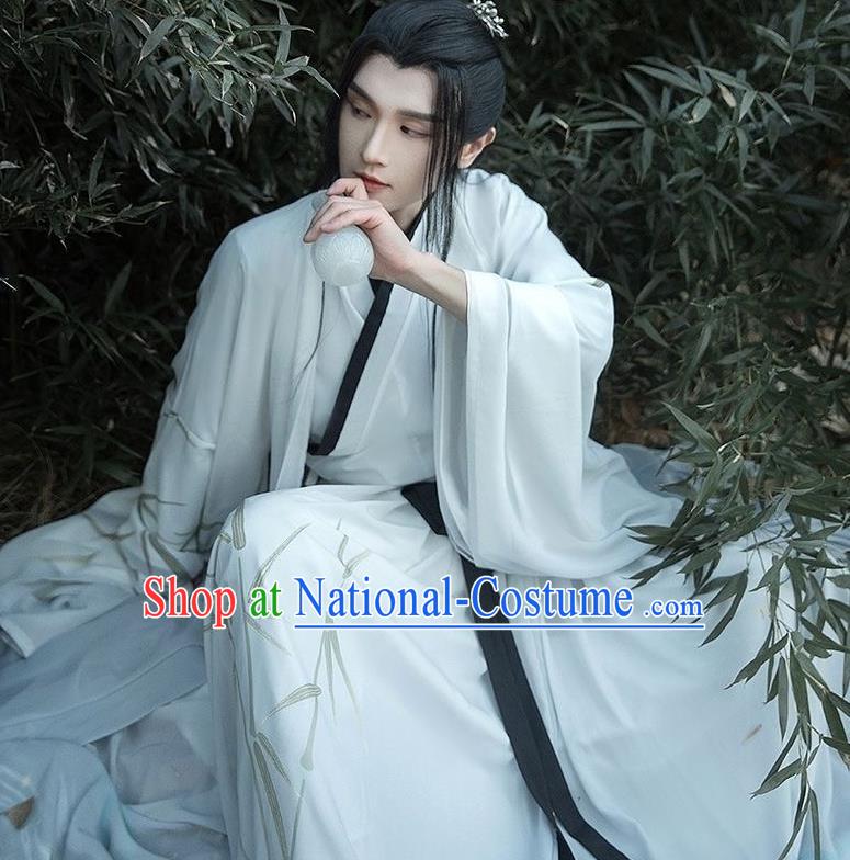 China Traditional Hanfu Male Outfit Jin Dynasty Young Childe Clothing Ancient Swordsman Garment Costumes