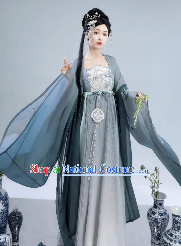 Chinese Tang Dynasty Royal Princess Costumes Traditional Woman Hanfu Dresses Ancient Goddess Clothing Complete Set