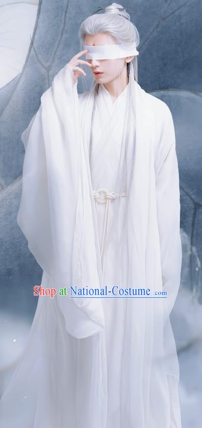 China Ancient TV Series King White Clothing Drama Immortal Samsara Lord Ying Yuan Garment Costumes