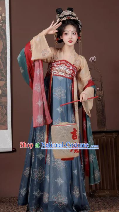 China Ancient Palace Lady Dresses Tang Dynasty Princess Clothing Traditional Hanfu Ruqun Woman Costume