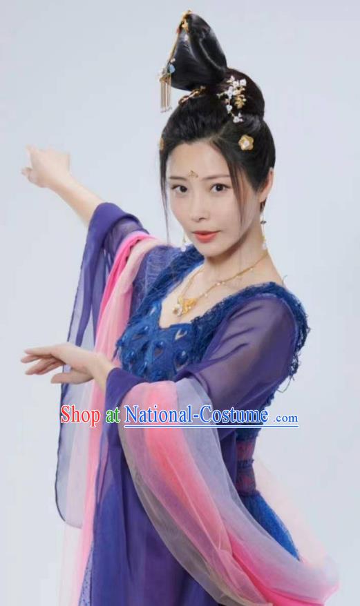 TV Series Strange Tales of Tang Dynasty Helan Xue Dress Traditional China Woman Clothing Ancient Dance Beauty Costumes