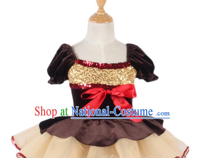 Children Sequined Gauze Skirt Ballet Dance Skirt Princess Skirt Stage Performance Costume Costume