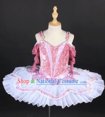 Children Spring And Summer Sequined Gauze Skirt Long Sleeved TUTU Ballet Dance Suspenders Performance Costume Stage Dress Female