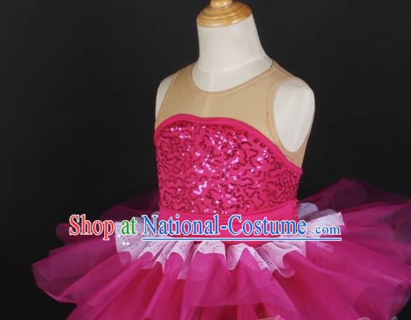 Children Gauze Skirt Sequined Stage Costume Ballet Dance Costume Performance Costume