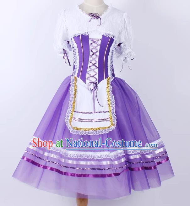 Children Court Style Lace Ballet Dance Skirt Long Skirt Yarn Skirt Performance Costume Stage Costume