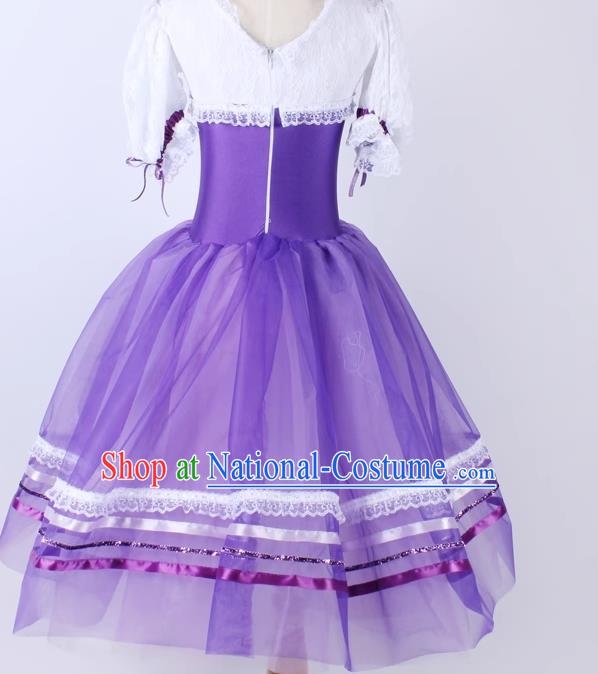 Children Court Style Lace Ballet Dance Skirt Long Skirt Yarn Skirt Performance Costume Stage Costume