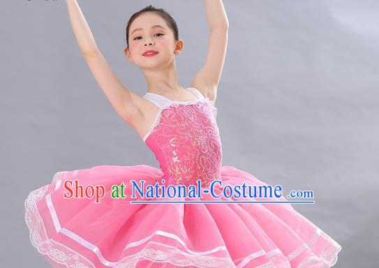 Children Sequined Gauze Skirt Dance Costume Girls Performance Costume Professional Stage Costume Ballet Skirt