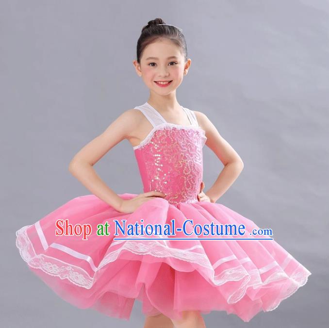 Children Sequined Gauze Skirt Dance Costume Girls Performance Costume Professional Stage Costume Ballet Skirt