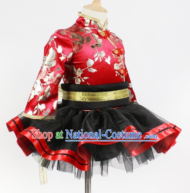 Long Sleeved Spring And Autumn Chinese Style Children Ballet Modern Performance Costume Performance Stage Costume