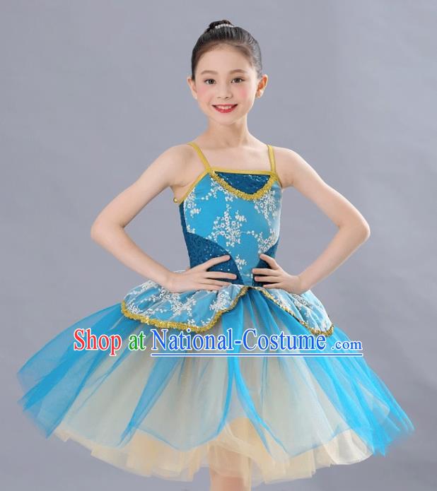 Children Women Sequined Gauze Skirt Court Long Skirt Ballet Modern Dance Skirt Host Stage Outfit