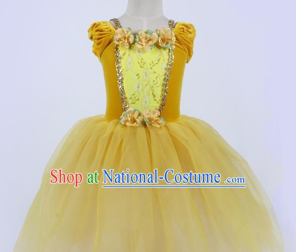 Children Sequined Gauze Skirt Ballet Dance Skirt Long Section Self Cultivation Princess Dress Performance Stage Outfit