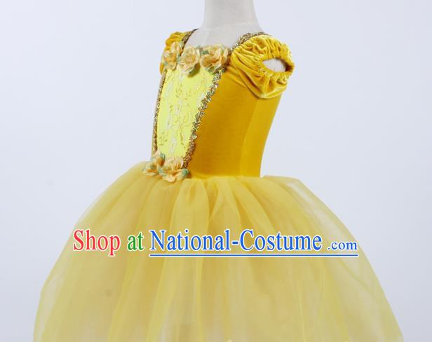 Children Sequined Gauze Skirt Ballet Dance Skirt Long Section Self Cultivation Princess Dress Performance Stage Outfit