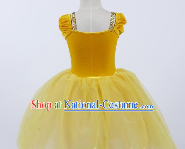 Children Sequined Gauze Skirt Ballet Dance Skirt Long Section Self Cultivation Princess Dress Performance Stage Outfit