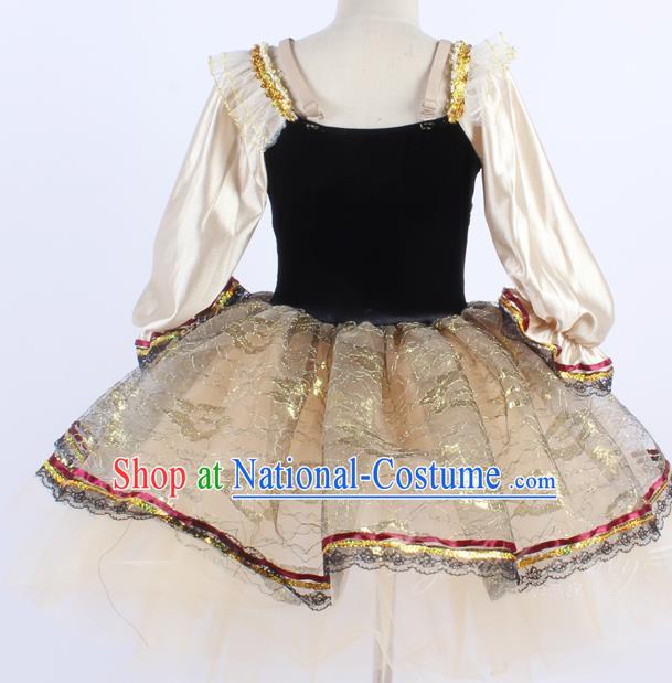 Lace Court Style Children Female Long And Short Ballet Dance Skirt Gauze Skirt Stage Performance Costume